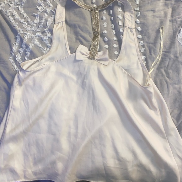 Silk blouse with rhinestone detail. - Picture 2 of 3